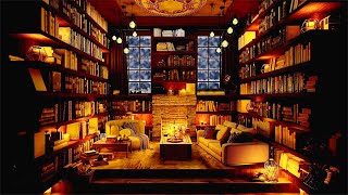 Jazz Piano Music & Coffee Shop Bookstore Ambience with Smooth Jazz Piano Music & Fireplace Sounds