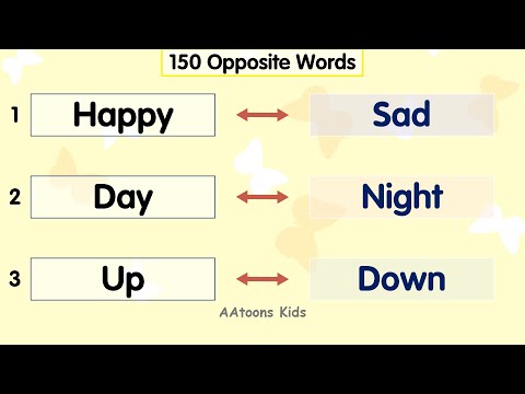 150 Opposite Words for kids | List of opposite words in English | @AAtoonsKids