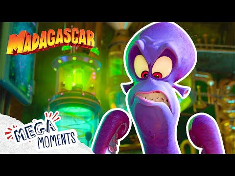 Dr Dave the OCTOPUS!? 🐙 | Penguins of Madagascar | Clips | Mega Moments