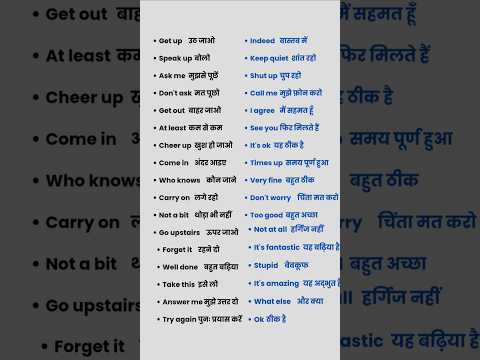 English small sentences | spoken english | hindi to english Sentences #english #shorts |