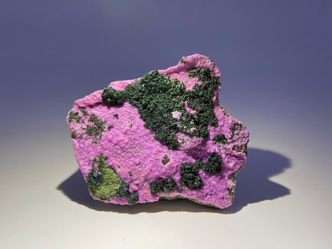 Malachite on Cobaltoan Calcite Mineral Specimen, Crystals and Rocks from Congo