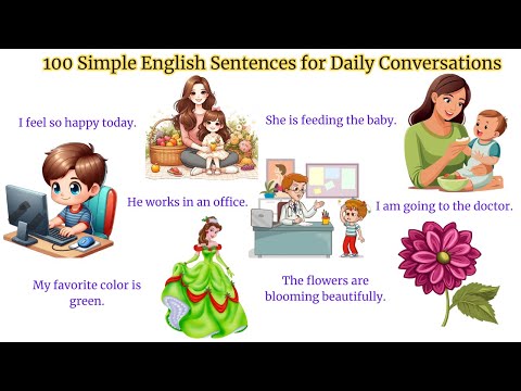 100 Simple English Sentences for Daily Conversations | English Speaking Practice | kids Learning