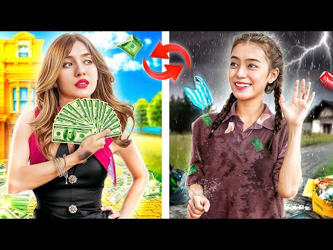 Rich Girl Vs Poor Girl Switched Lives! Rich Mom Vs Poor Mom Swap Daughters