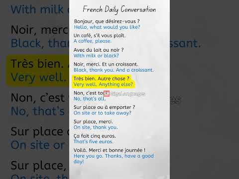 French Daily Conversation: Au Café (At the Café) #LearnFrench #FrenchConversation