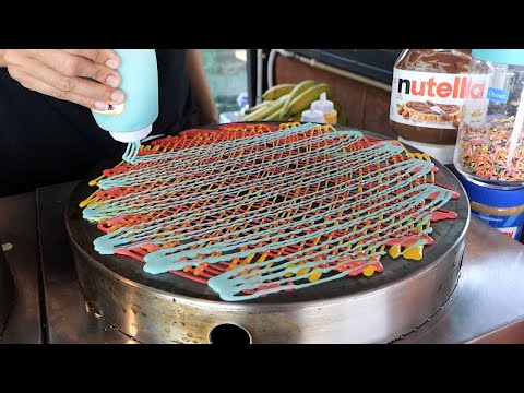 Thai Style Crepe with Various Toppings / 태국 스타일 크레페 / Thailand Crepe Store