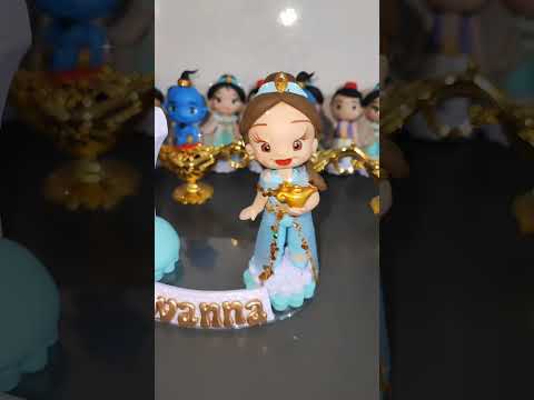 apliques e topo de bolo personalizados Jasmine você só encontra na @partydreamdecoracao