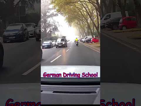 German Driving School - same student almost motorcycle crash - near crash again