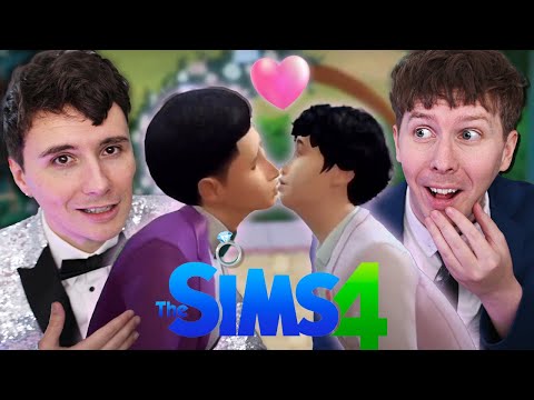 THE GAY WEDDING - Dan and Phil play The Sims 4: Season 2 #6