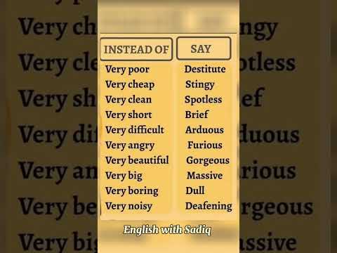 Stop using the word "Very" || #vocabulary  #english