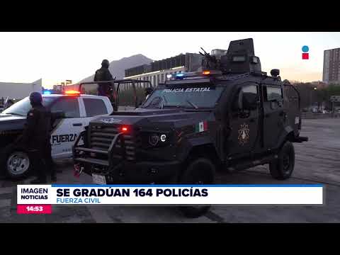 164 nuevos policías de Fuerza Civil se gradúan | Noticias MTY segunda emisión