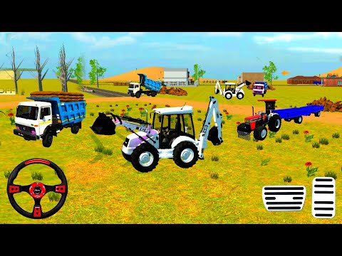 TATA TRUCK ll JCB ll END ll SAWARAJ TRAKTOR TROLLEY BORI UNLOADING FARMING #viralvideo #trending