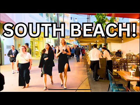 Walking SOUTH BEACH MIAMI at Night! | Lincoln Road Miami Beach 2025