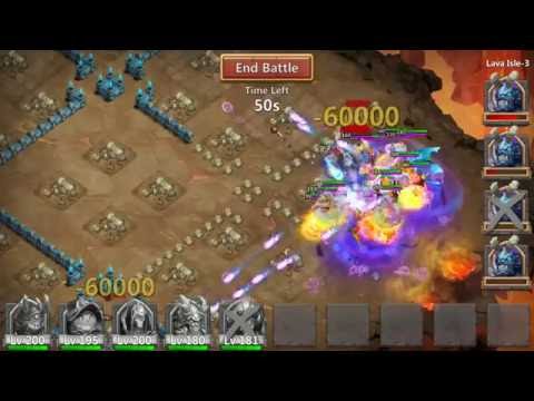 Castle Clash Lava isle 3 100% success