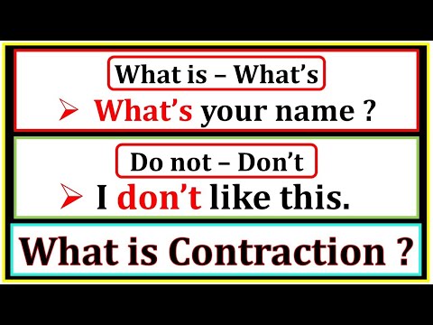 What is Contraction ? | Contraction words & Sentences | Contracted forms of words | Mohan Saha Sir