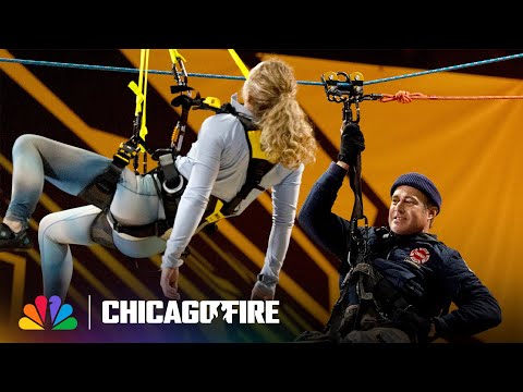 Severide Rescues a Woman Being Strangled by a Zip Line Harness | Chicago Fire | NBC