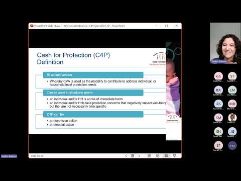 GPC Protection Conversation on Cash for Protection in Specialised/ Standalone Protection Programming