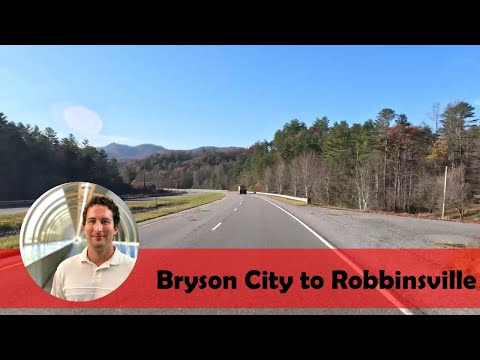 Driving from Bryson City to Robbinsville, North Carolina | US74 to NC 28 to NC 143 to US 129