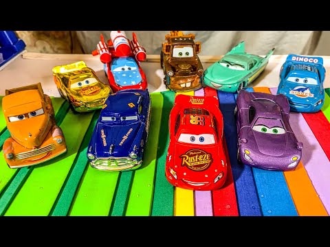 Clean up muddy minicars & disney car convoys! Thomas and Friends and Lightning McQueen