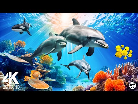 Under Red Sea 4K - Beautiful Coral Reef Fish in Aquarium, Sea Animals for Relaxation