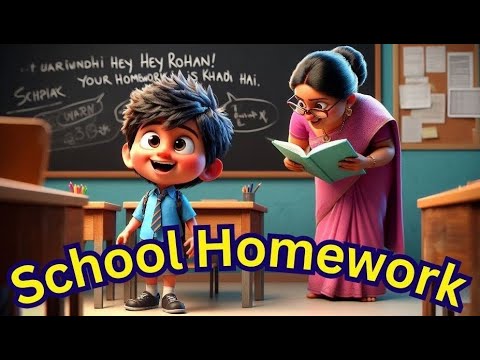 School Homework | English Cartoon Moral Story | Animated Kids Stories | Bedtime Stories for Kids