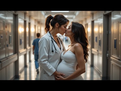 A Pregnant Kiss in the Hospital Hallway