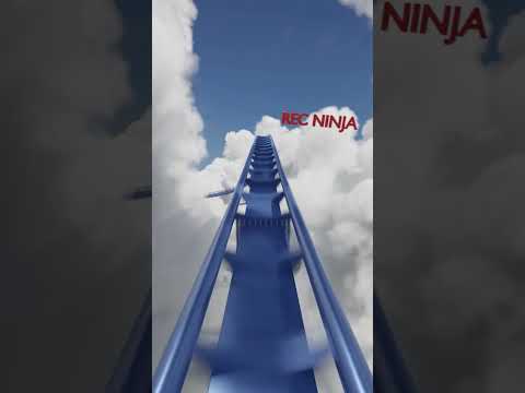 Roller Coaster in the clouds, Blender animation #shorts