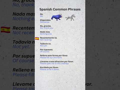 Spanish Common Phrases Part 9 #LearnSpanish #SpanishPhrases