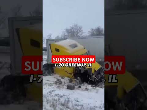 TRUCKING Episode  | Some trucker decided  to have a snow party  palling up all across the Highway.