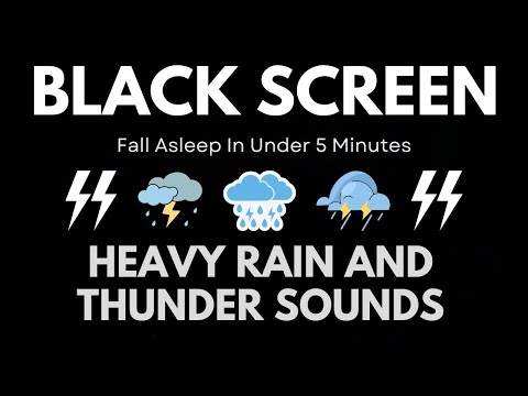 Black Screen Thunderstorm Sounds | Relax Your Soul | Sleep Better | Reduce Stress