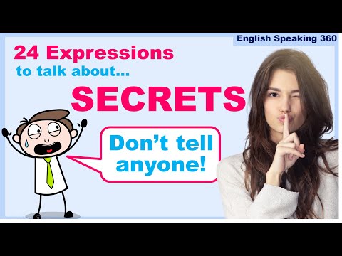 How to talk about SECRETS in English 24 Idioms and Expressions to sound like a native speaker!