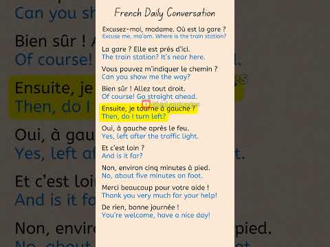 #FrenchConversation - Asking for Directions (Demander son chemin) #LearnFrench