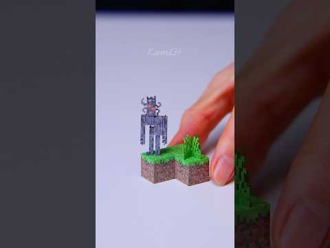 Minecraft Creaking and Pale Garden / Magnetic Papercraft #minecraft #shorts