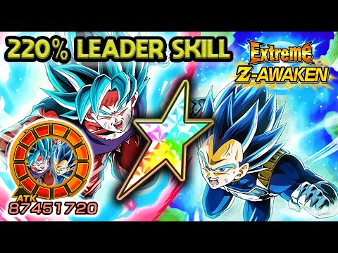 220% LEADER SKILL! EZA LR SSBKK GOKU & SSBE VEGETA LEVEL 10 LINKS! Dragon Ball Z Dokkan Battle