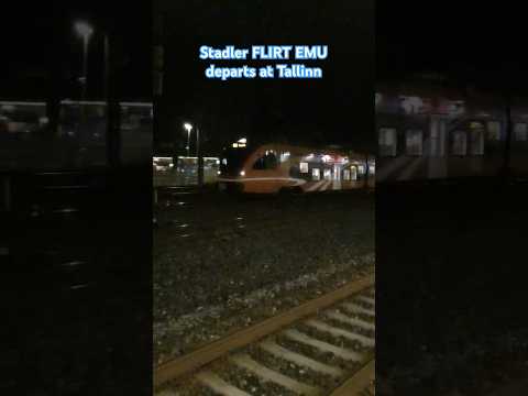 Stadler FLIRT EMU departs at Tallinn