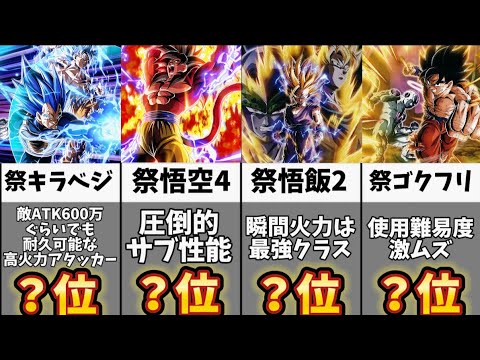 【ドッカンバトル】No.1は一体誰だ!?祭限定キャラクター最強ランキング【比較】