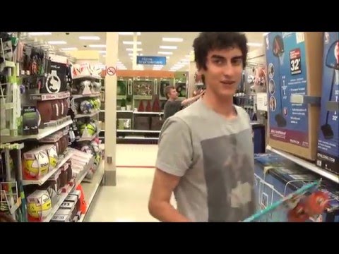 SKATEBOARDING IN TARGET AND HIT IN THE BALLS!