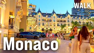 MONTE CARLO, Monaco 4K Evening Walk Tour with Captions [4K/60fps]