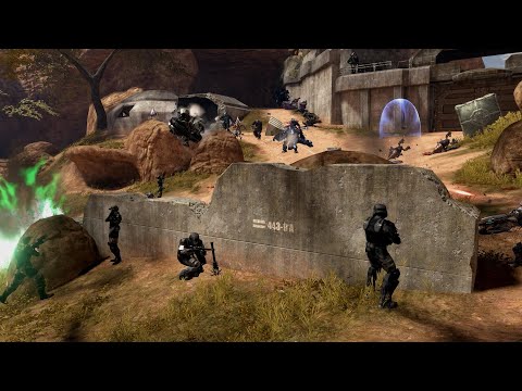 UNSC siege the COVENANT Fortress - HALO 3 AI BATTLE