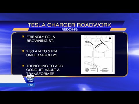 Traffic Alert: Crews to install new Tesla charging station in Winco parking lot