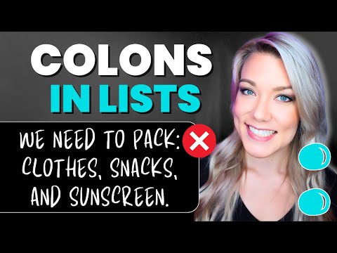 Colons in Lists: How to Use Colons to Introduce Lists | English Punctuation Lesson