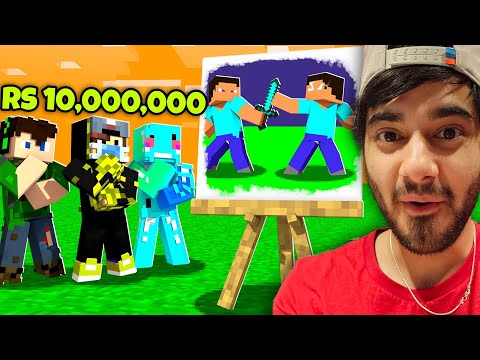 BECOMING RICH BY SELLING PAINTINGS in MINECRAFT