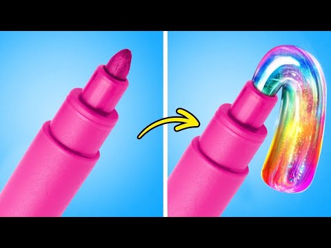 RAINBOW ART SKILLS & SMART SCHOOL GADGETS | Mini Crafts & Cool Handmade ART Crafts by 123 GO!