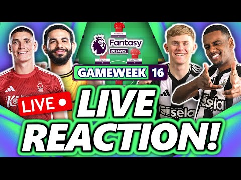 FPL GAMEWEEK 16 REACTION STREAM! | Fantasy Premier League 24/25