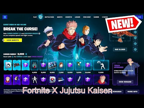 Unveiling the Epic Jujutsu Kaisen X Fortnite Battle Pass