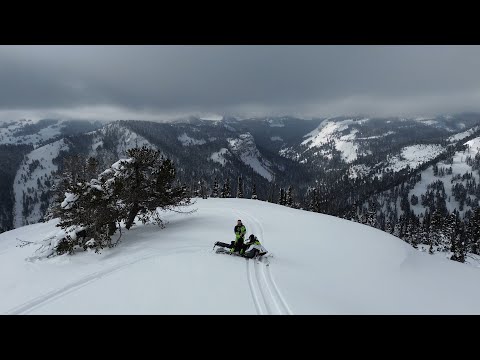 Snowmobile riding in Montana