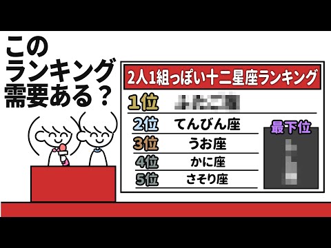 2人1組っぽい星座ランキング【ランラン♪ランKING】