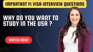 WHY DO YOU WANT TO STUDY IN USA?  | Important US F1 Visa Interview Question and Sample Answers