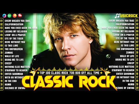 Classic Rock Songs 70s 80s 90s Full Album🔥Queen, Bon Jovi, Nirvana, U2, Aerosmith, ACDC, Led Zepp