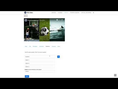 How to create a quiz on eslvideo.com | ESL Video