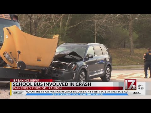 No students onboard as school bus, SUV collide in Raleigh, police say